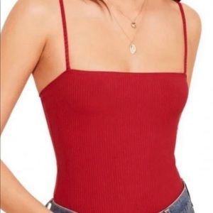 Reformation square neck body suit